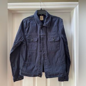 Navy Men’s corded texture cotton duck jacket